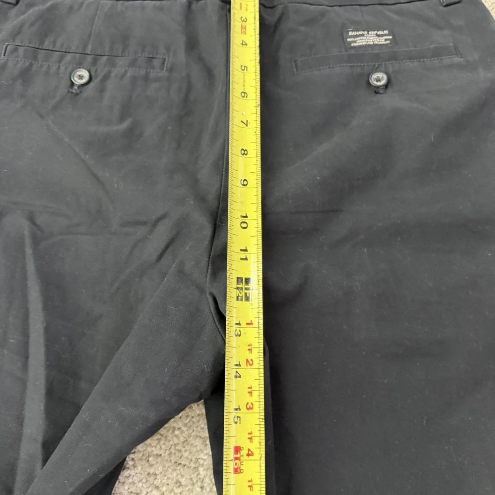 Banana Republic Aiden Chino Pants Mens 35x32 Black Regular Fit Straight Leg
